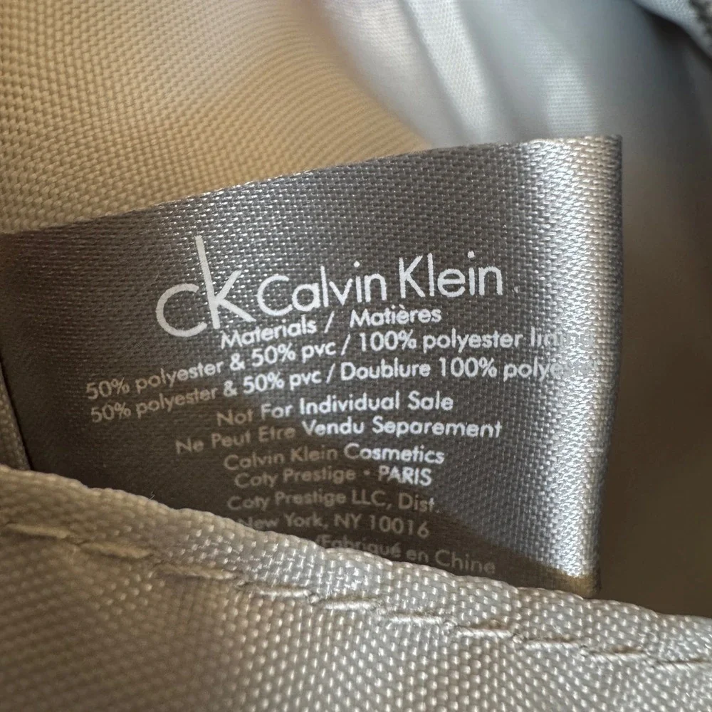 Calvin Klein CK Grey and Red Colorblock Duffel Travel Bag with Shoulder Strap